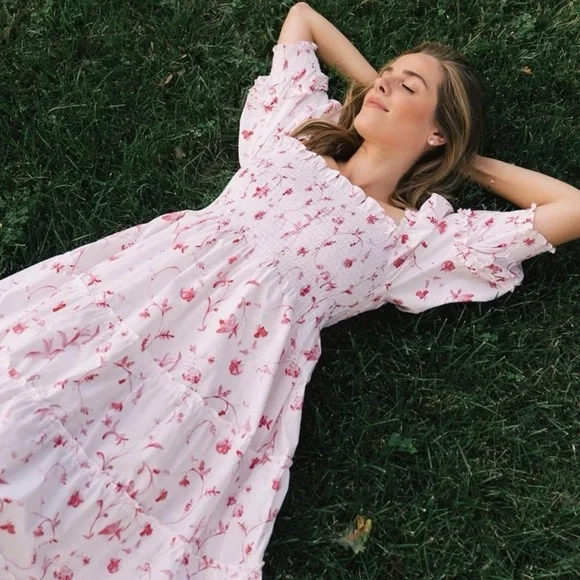 Hill House Nesli Nap Dress in Botanical Print - Picture 2 of 6